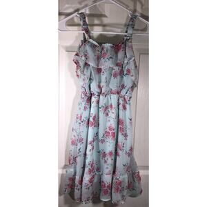 Emma & Elsa Blouse Babydoll Floral Ruffle Coquette Cottagecore Girls Sz 12
